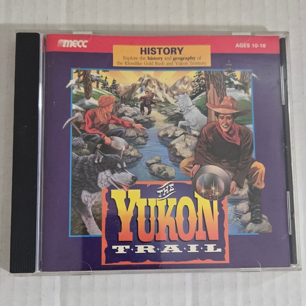 The Yukon Trail PC Mac Game 1994 MECC CD-ROM Vintage Oregon Trail Era (CIB)